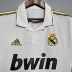 2011/2012 Retro Long Sleeve Real Madrid Home - Image 3