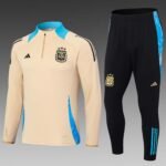 2024 Argentina Khaki Soccer Tracksuit Uniform