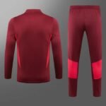 2023/2024 Manchester United Half-Pull Training Suit Purplish red Football Shirt 1:1 Thai Quality Set - Image 2