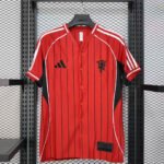 2025/2026 Manchester United Baseball Uniform Red Football Shirt 1:1 Thai Quality