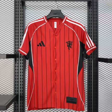 2025/2026 Manchester United Baseball Uniform Red Football Shirt 1:1 Thai Quality