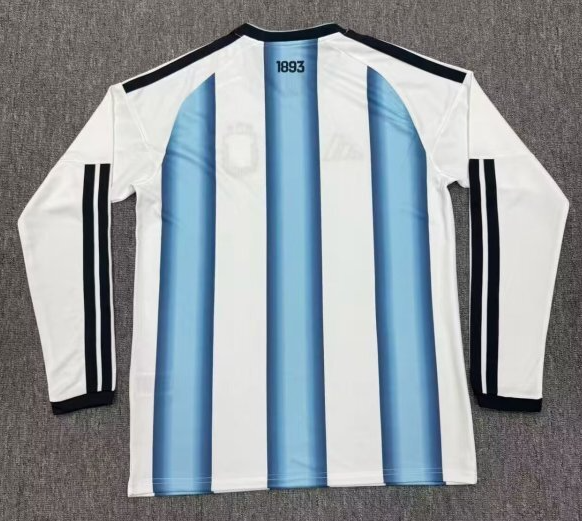 2026-2027 Argentina Home Blue&White Long Sleeve Soccer Jersey AAA - Image 2