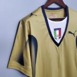 2006 Retro Italy Goalkeeper Gold Soccer Shirt - Image 4