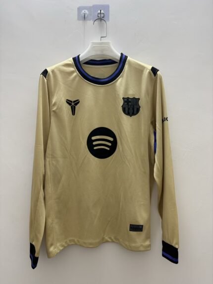 2025/2026 Long Sleeve Barcelona Away Football Shirt 1:1 Thai Quality