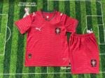 2026-2027 Portugal Home Red Kids/Youth Soccer Uniform