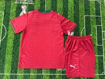 2026-2027 Portugal Home Red Kids/Youth Soccer Uniform - Image 2