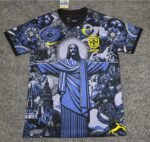 2024 Brazil Special Edition Jesus Blue and gray Football Shirt 1:1 Thai Quality
