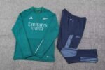 2023/2024 Arsenal Half-Pull Training Suit Green Football Shirt 1:1 Thai Quality Set - Image 3