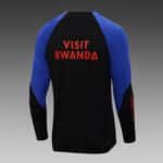 2022/2023 Psg Paris Saint-Germain Half-Pull Training Suit Black-Blue Sleeve Set - Image 4