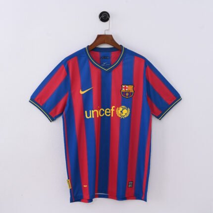2009-2010 Retro Barcelona Home Blue&Red Soccer Jersey AAA-888