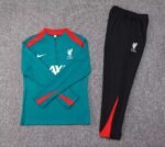 2024/2025 Liverpool Half-Pull Training Suit Green Jersey 1:1 Thai Quality Set - Image 3