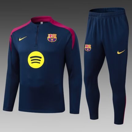2025/2026 Barcelona Half-Pull Training Suit Royal Blue Jersey Set
