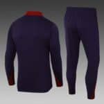 2024 England Half-Pull Training Suit Purple Soccer Jersey Set - Image 2