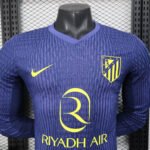 2025/2026 Player Version Long Sleeve Atletico Madrid Away Football Shirt 1:1 Thai Quality - Image 3