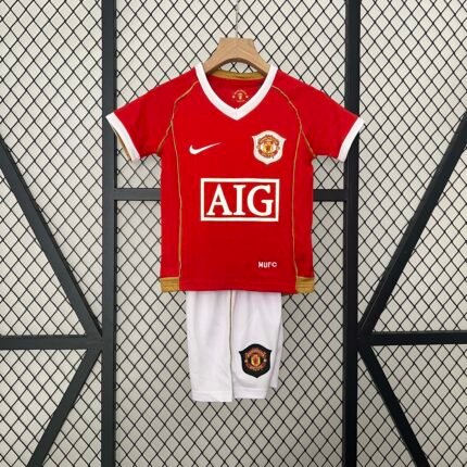 2006/2007 Retro Manchester United Home Football Shirt 1:1 Thai Quality Kids Size