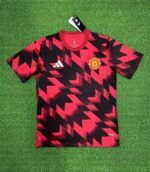 2025/2026 Manchester United Training Wear Red and black Football Shirt 1:1 Thai Quality