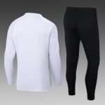 2023/2024 Psg Paris Saint-Germain Half-Pull Training Suit Light grey Set - Image 2