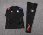 2025/2026 Lyon Half-Pull Training Suit Black Football Shirt Set - Image 7