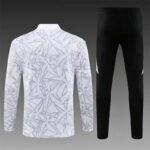 2024/2025 Real Madrid Half-Pull Training Suit White Football Shirt 1:1 Thai Quality Set - Image 2