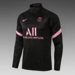 2021/2022 Psg Paris Saint-Germain Half-Pull Training Suit Black Set - Image 4