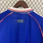 1998 Retro Long Sleeve France Home Football Shirt 1:1 Thai Quality - Image 4