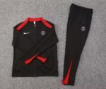 2024/2025 Psg Paris Saint-Germain Long Zipped Jacket Black Set - Image 3