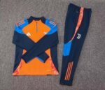 2024/2025 Juventus Half-Pull Training Suit Orange Football Shirt 1:1 Thai Quality Set - Image 3