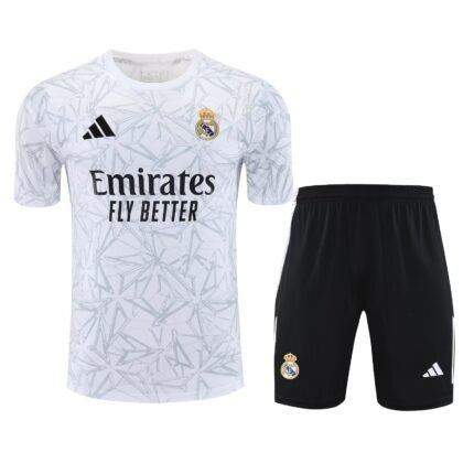 2025/2026 Real Madrid Training Wear White Set Soccer Jersey