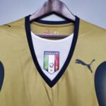 2006 Retro Italy Goalkeeper Gold Soccer Shirt - Image 3