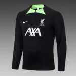 2023/2024 Liverpool Half-Pull Training Suit Black Jersey 1:1 Thai Quality Set - Image 3