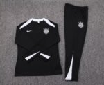 2025/2026 Corinthians Paulista Half-Pull Training Suit Black Football Shirt 1:1 Thai Quality Set - Image 7