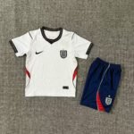 2026 England Home White Kids/Youth Soccer Uniform
