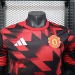 2025/2026 Player Version Manchester United Training Wear Red and black Football Shirt 1:1 Thai Quality - Image 5
