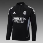2025/2026 Real Madrid Half-Pull Training Suit Black Football Shirt 1:1 Thai Quality Set - Image 3