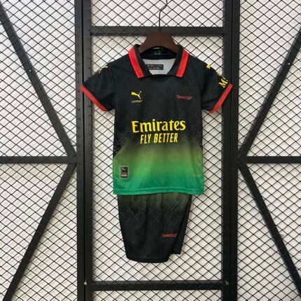2024/2025 AC Milan Fourth Away Black Soccer Jersey 1:1 Thai Quality Kids Size