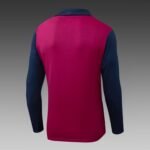 2025/2026 Barcelona Half-Pull Training Suit Brown Red Jersey Set - Image 4