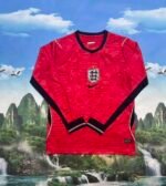 2026-2027 England Away Red Long sleeves Soccer Jersey AAA