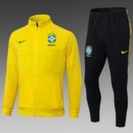 2025 Brazil Long Zipped Jacket Yellow Jersey 1:1 Thai Quality Set