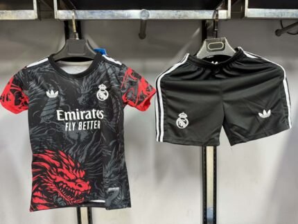 2025/2026 Real Madrid Special Edition Black And Red Football Shirt 1:1 Thai Quality Kids Size