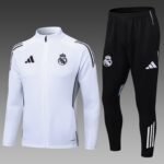 2025/2026 Real Madrid Long Zipped Jacket White Football Shirt Set