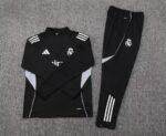 2025/2026 Real Madrid Half-Pull Training Suit Black Football Shirt 1:1 Thai Quality Set - Image 7