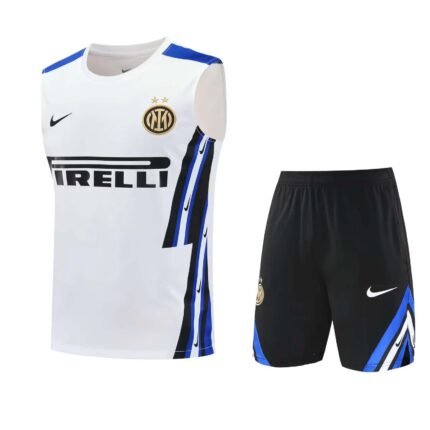 2025/2026 Internazionale Milan Sleeveless Training Wear Set White Jersey 1:1 Thai Quality