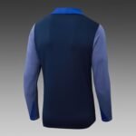 2025/2026 Psg Paris Saint-Germain Half-Pull Training Suit Navy Blue Gray Sleeves Football Shirt 1:1 Thai Quality Set - Image 4