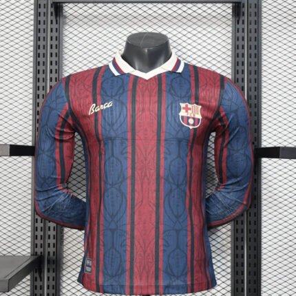 2025/2026 Player Version Long Sleeve Barcelona Modernist Polo Football Shirt 1:1 Thai Quality