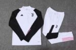 2023/2024 Juventus Half-Pull Training Suit White Football Shirt 1:1 Thai Quality Set - Image 3