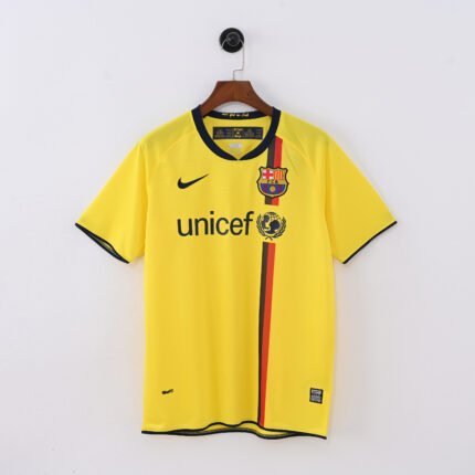 2008-2009 Retro Barcelona Away Yellow Soccer Jersey AAA-888