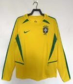 2002 Retro Long Sleeve Brazil Home Football Shirt 1:1 Thai Quality