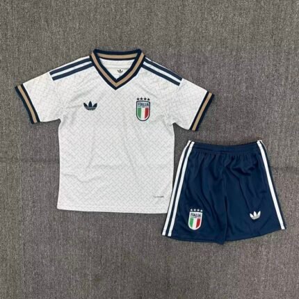 2026-2027 Italy Away White kids/youth  Soccer uniform