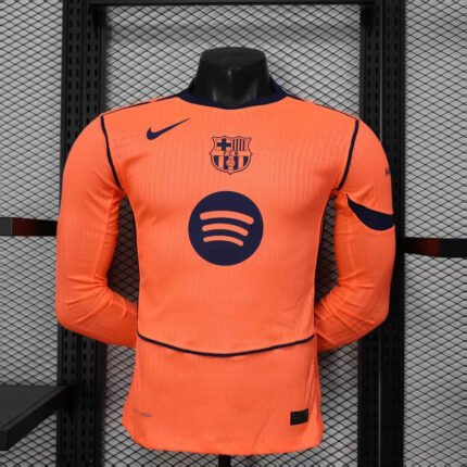2025/2026 Player Version Long Sleeve Barcelona Third Away Football Shirt 1:1 Thai Quality