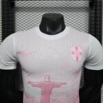 2025 Player Version Brazil Jesus Special Edition White-Pink Soccer Jersey - Image 3